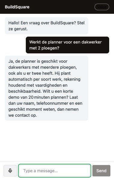 Website laten maken voor aannemers: de AI-assistent beantwoordt een echte vraag